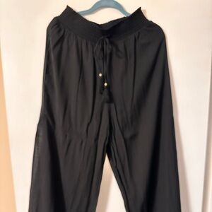 Slit leg palazzo pants